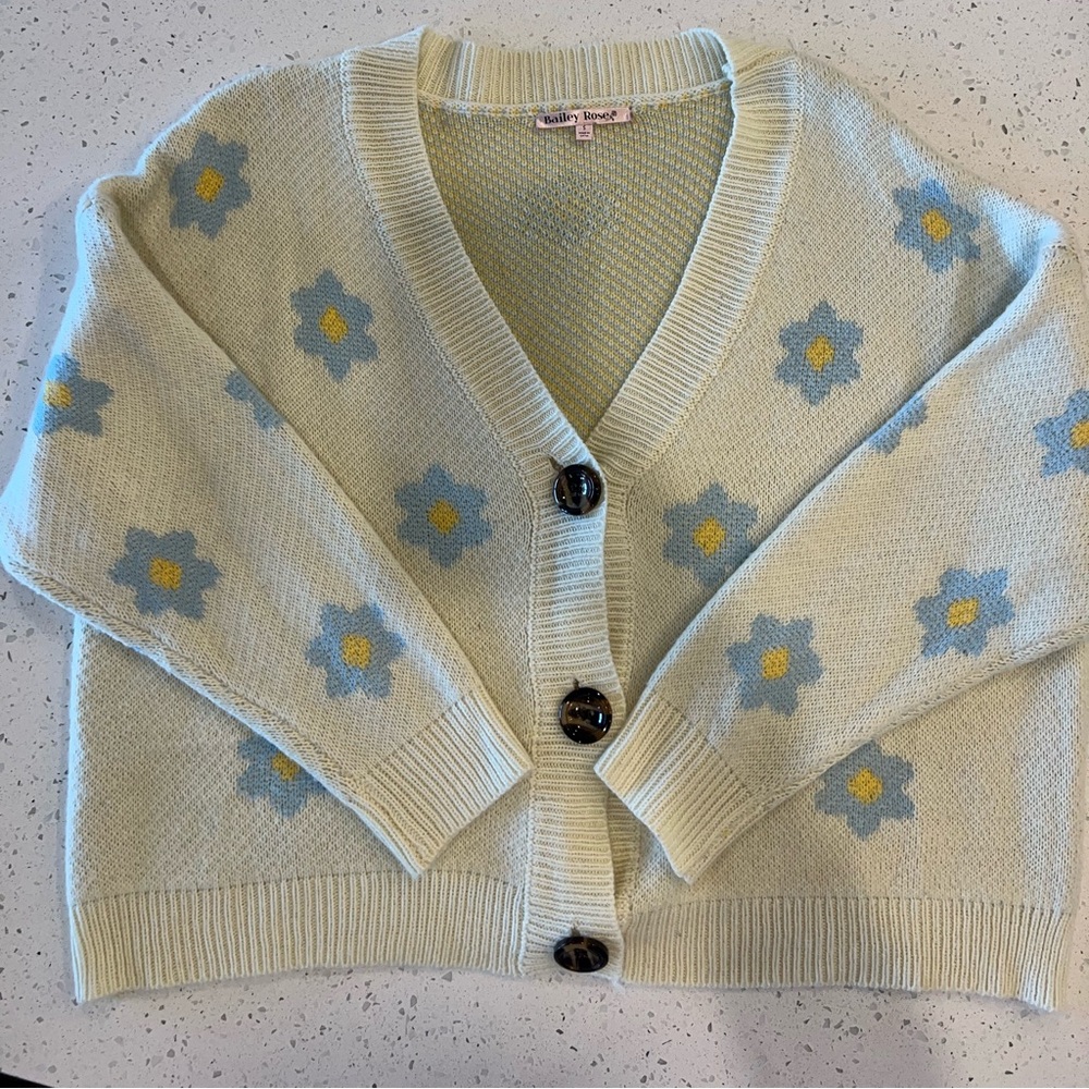 Bailey Rose Flower Cardigan